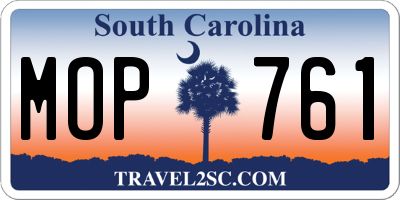 SC license plate MOP761
