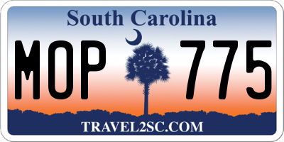 SC license plate MOP775