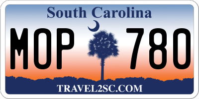 SC license plate MOP780