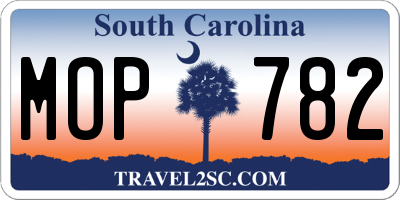 SC license plate MOP782