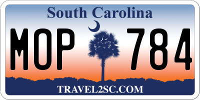 SC license plate MOP784