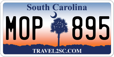 SC license plate MOP895