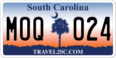 SC license plate MOQ024