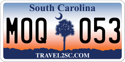 SC license plate MOQ053