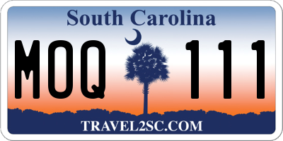 SC license plate MOQ111