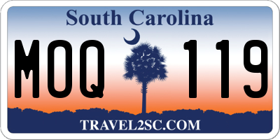 SC license plate MOQ119