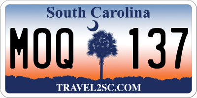 SC license plate MOQ137