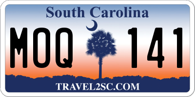 SC license plate MOQ141