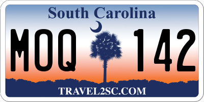 SC license plate MOQ142