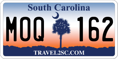 SC license plate MOQ162