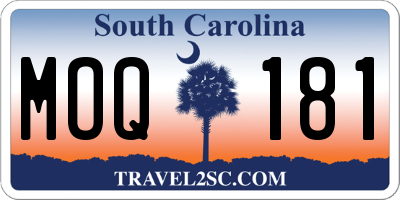 SC license plate MOQ181