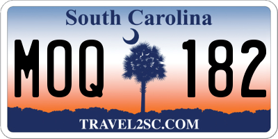 SC license plate MOQ182