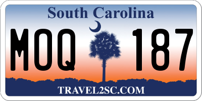 SC license plate MOQ187