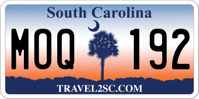 SC license plate MOQ192