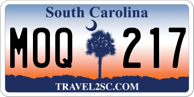 SC license plate MOQ217