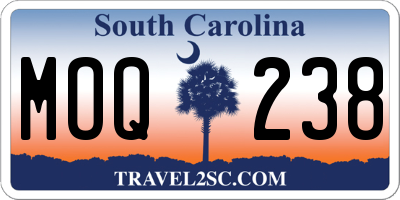 SC license plate MOQ238