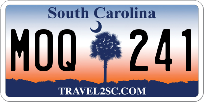SC license plate MOQ241