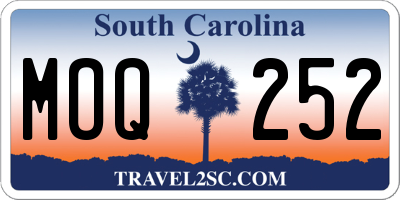 SC license plate MOQ252