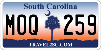 SC license plate MOQ259