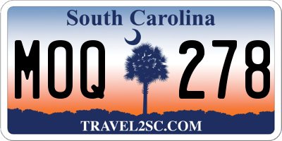 SC license plate MOQ278