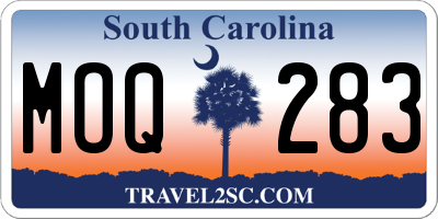 SC license plate MOQ283