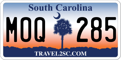 SC license plate MOQ285