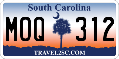 SC license plate MOQ312