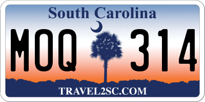 SC license plate MOQ314