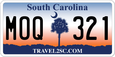 SC license plate MOQ321