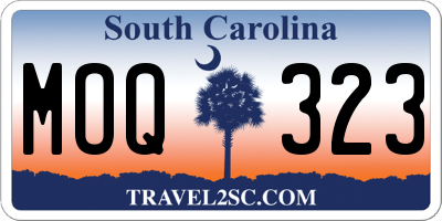 SC license plate MOQ323