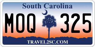 SC license plate MOQ325