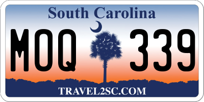 SC license plate MOQ339