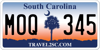 SC license plate MOQ345