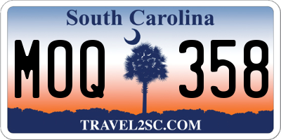 SC license plate MOQ358