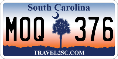 SC license plate MOQ376
