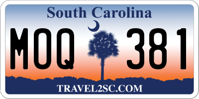 SC license plate MOQ381