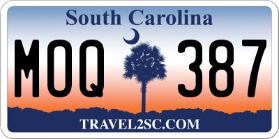 SC license plate MOQ387
