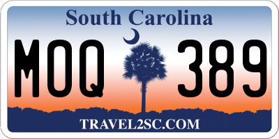SC license plate MOQ389
