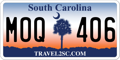 SC license plate MOQ406
