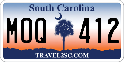SC license plate MOQ412