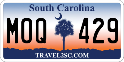 SC license plate MOQ429