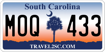 SC license plate MOQ433