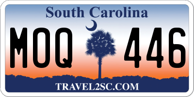 SC license plate MOQ446