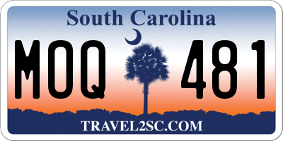 SC license plate MOQ481