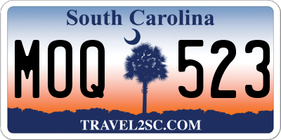 SC license plate MOQ523