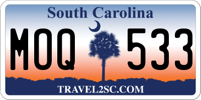 SC license plate MOQ533