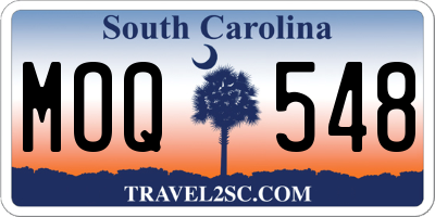 SC license plate MOQ548