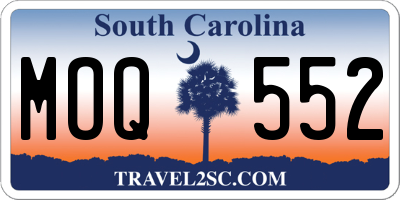 SC license plate MOQ552
