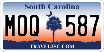 SC license plate MOQ587