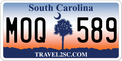 SC license plate MOQ589